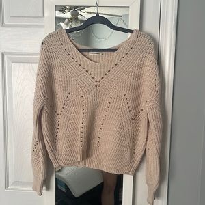 Soft cream cable knit sweater